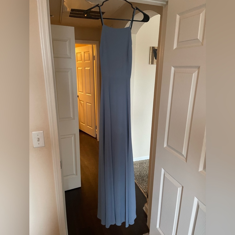 Lulu’s Slate Blue Bridesmaid Dress- Mythical Kind of Love Maxi Dress, medium - Picture 3 of 6